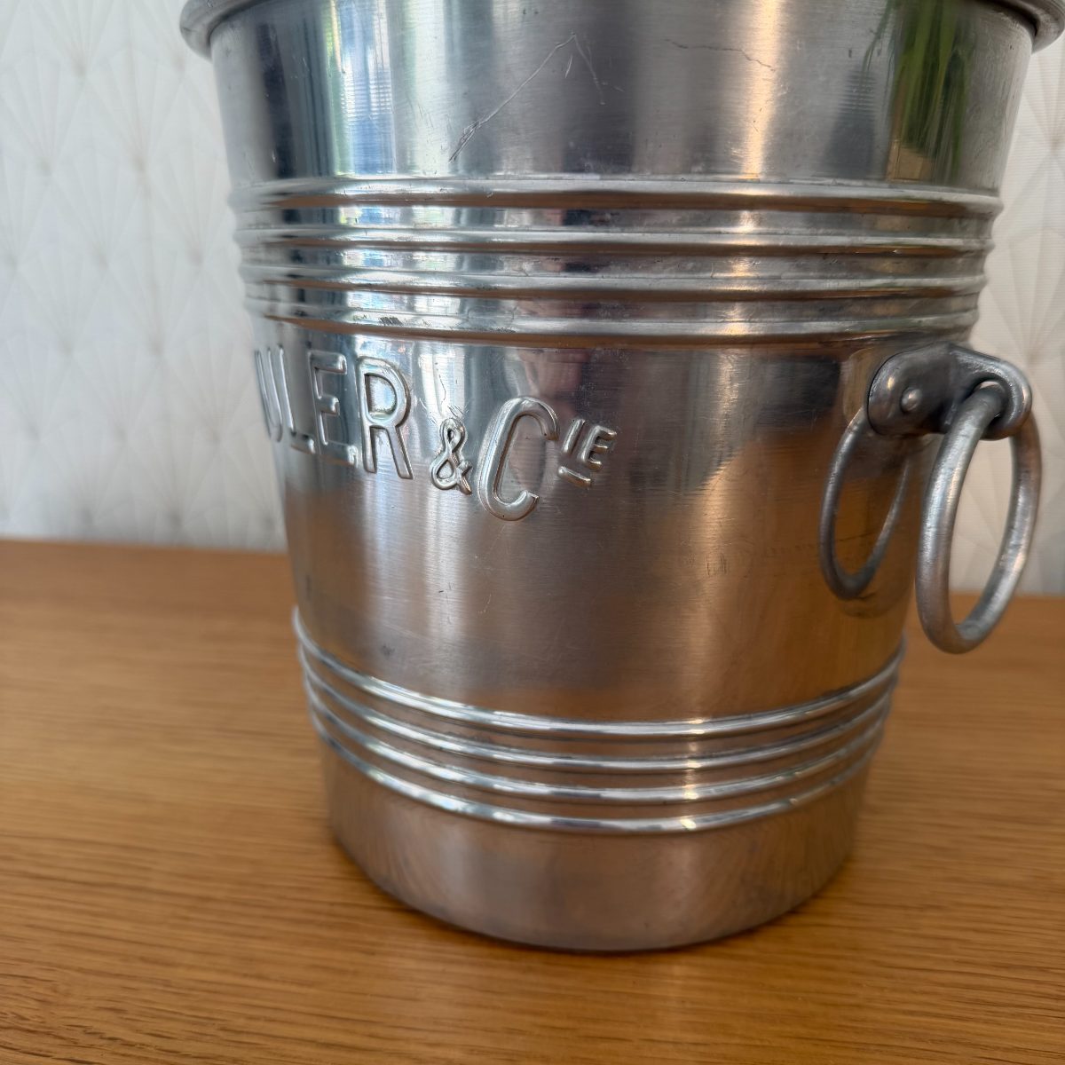 Vintage French Champagne Ice Bucket Mauler Cie Aluminum Wine Cooler 26102611 Fleamarketfrance