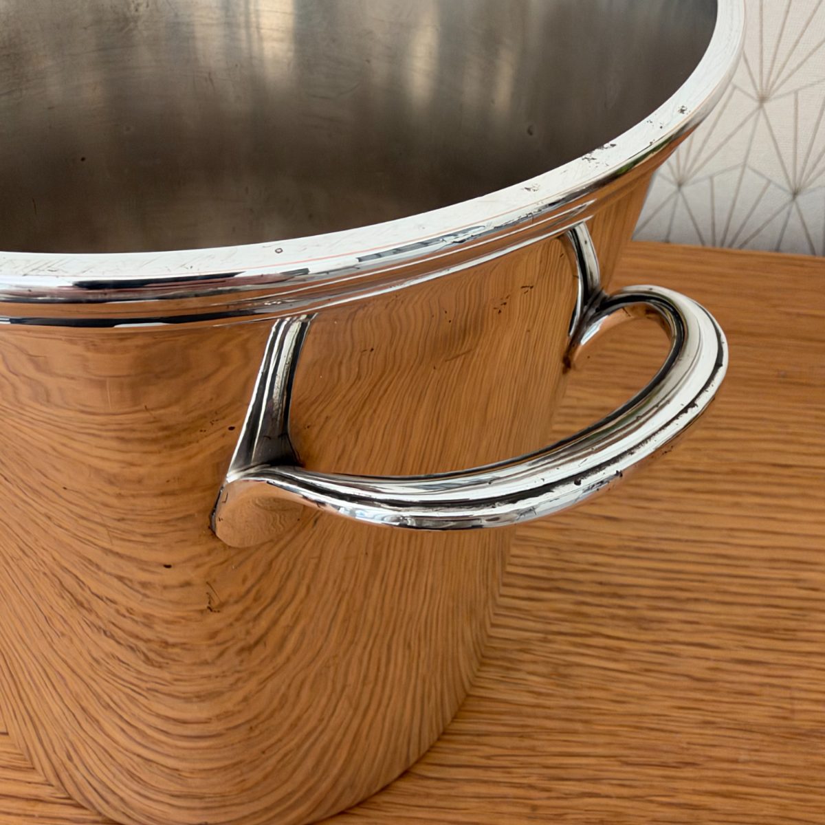 French Silver Plated Champagne Ice Bucket Vintage Two Handles 20102623 Fleamarketfrance