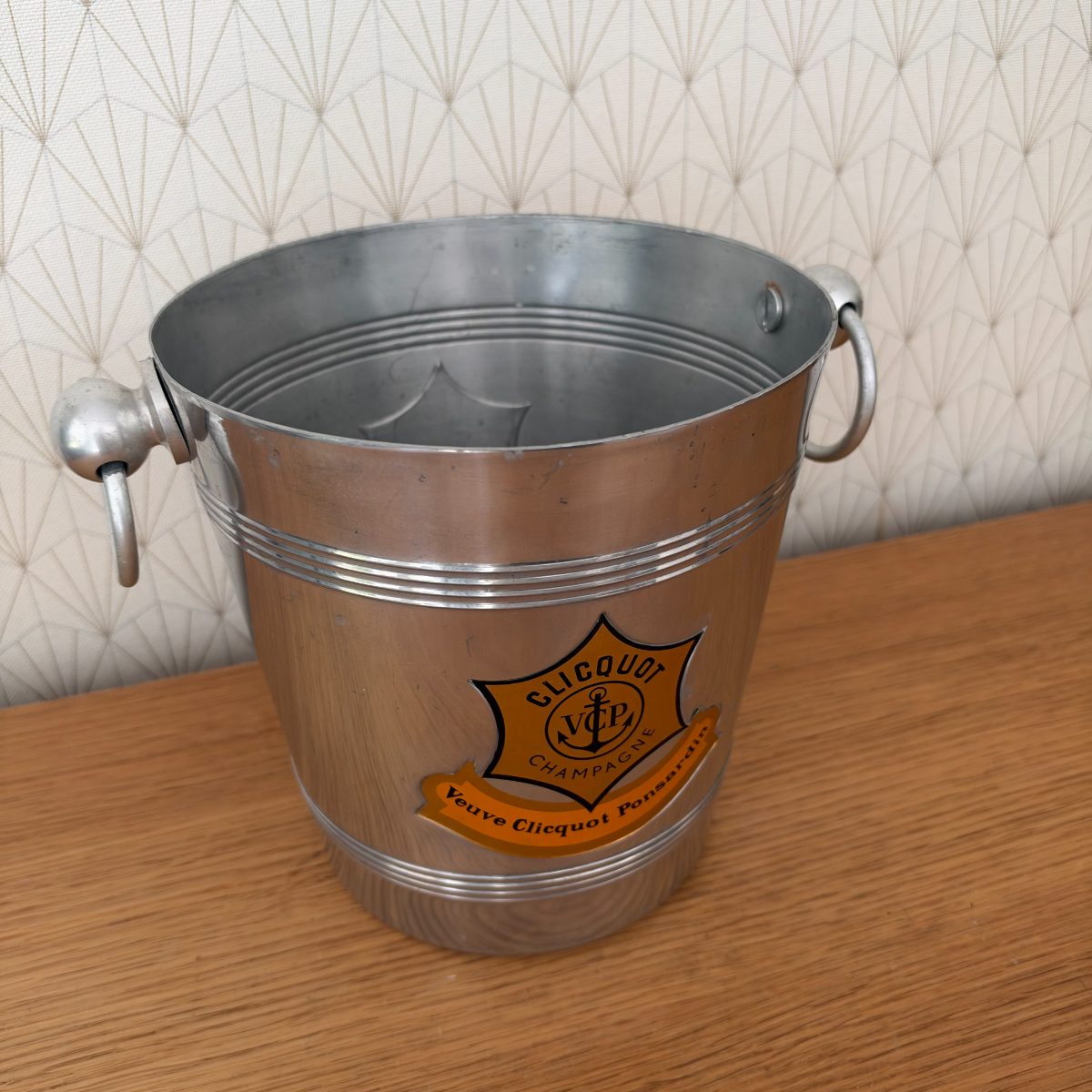 Vintage French Veuve Clicquot Champagne Ice Bucket Aluminium 20102628 Fleamarketfrance
