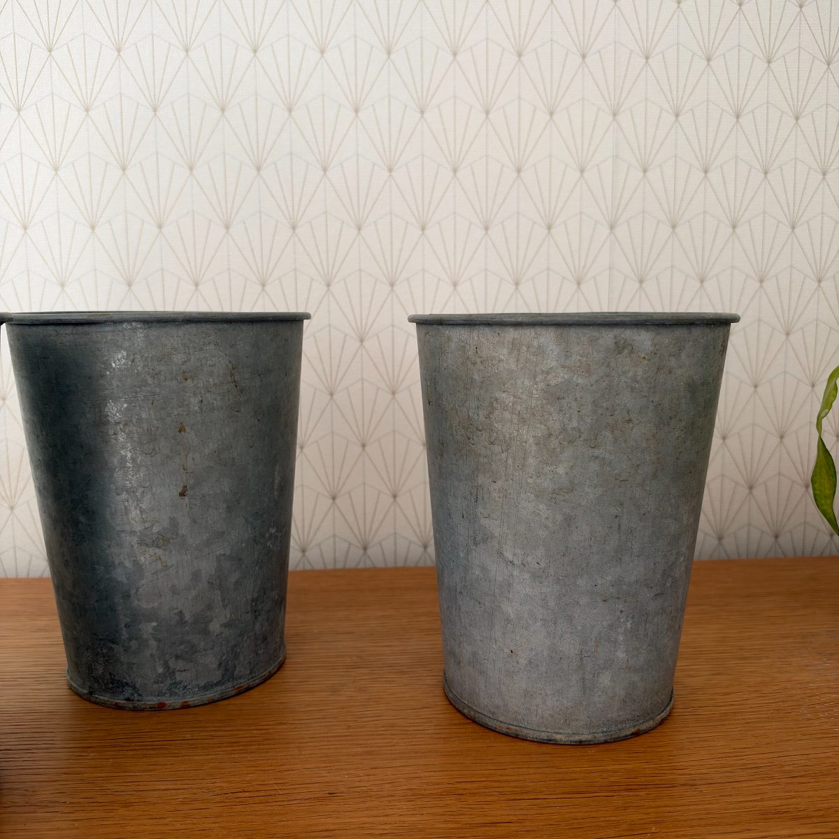 Set of 3 French Vintage Zinc Flower Buckets Rustic Farmhouse 09102614 Fleamarketfrance
