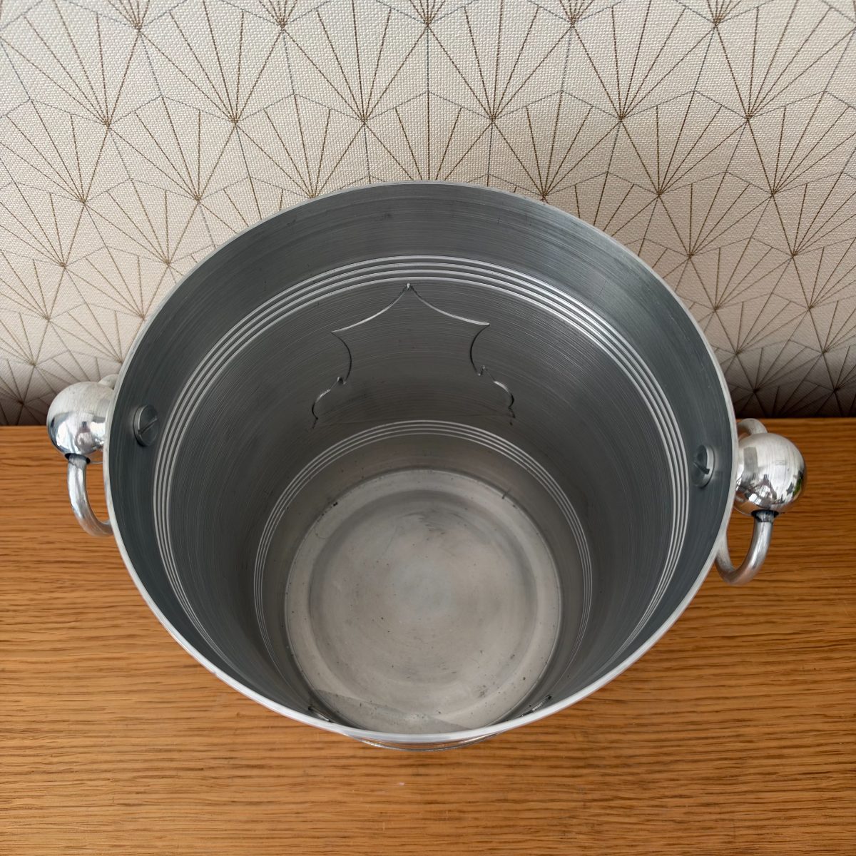 Vintage French Veuve Clicquot Champagne Ice Bucket Aluminum 20102619 Fleamarketfrance