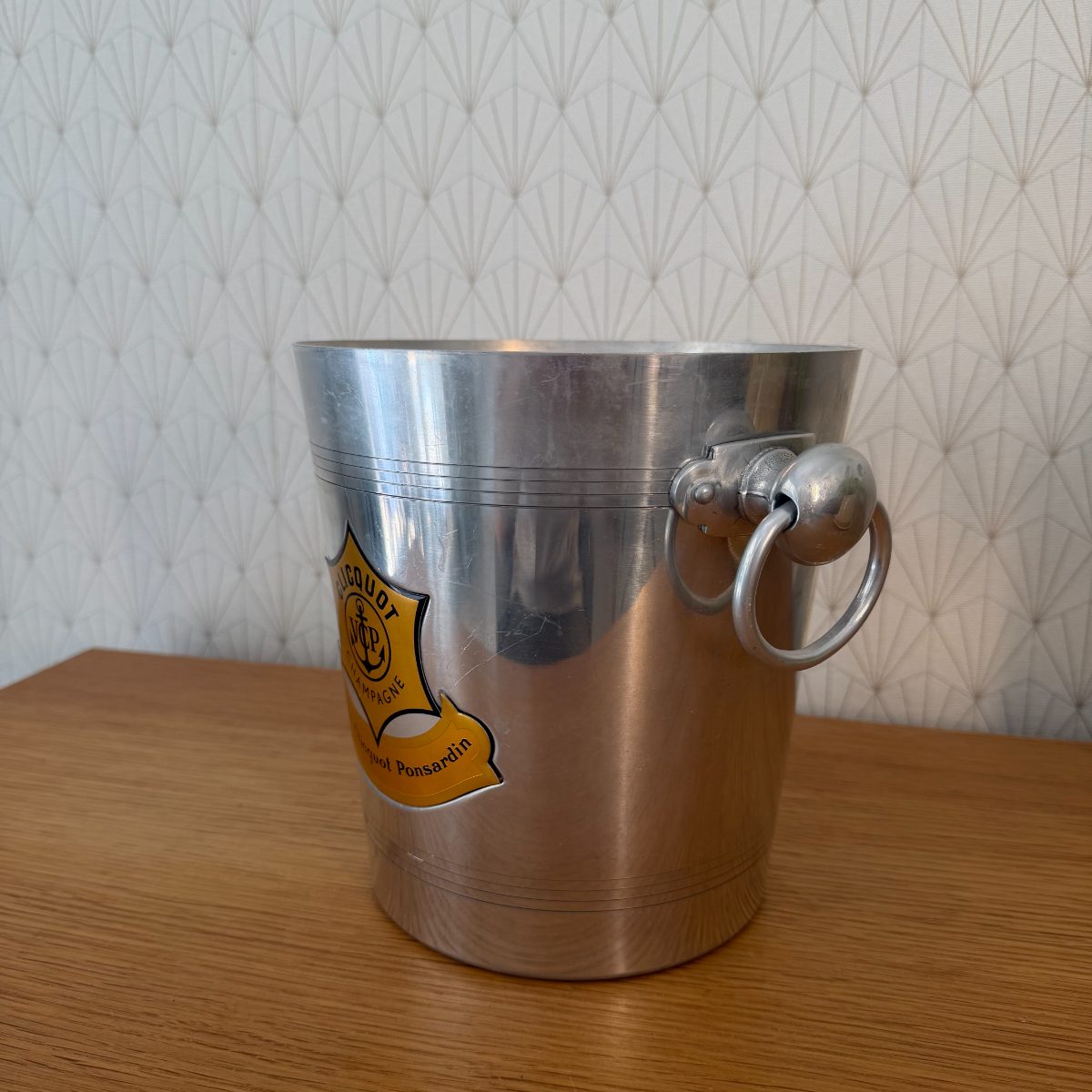 Vintage French Veuve Clicquot Champagne Ice Bucket Aluminium VCP 2610262 Fleamarketfrance