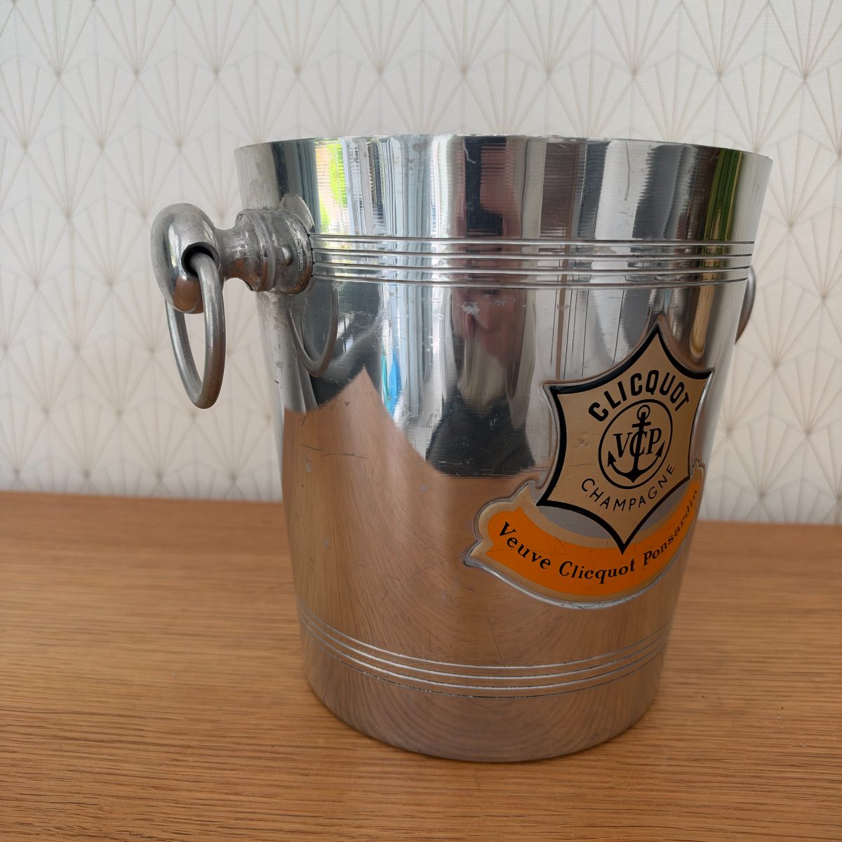 Vintage French Veuve Clicquot Champagne Ice Bucket Aluminum 20102627 Fleamarketfrance