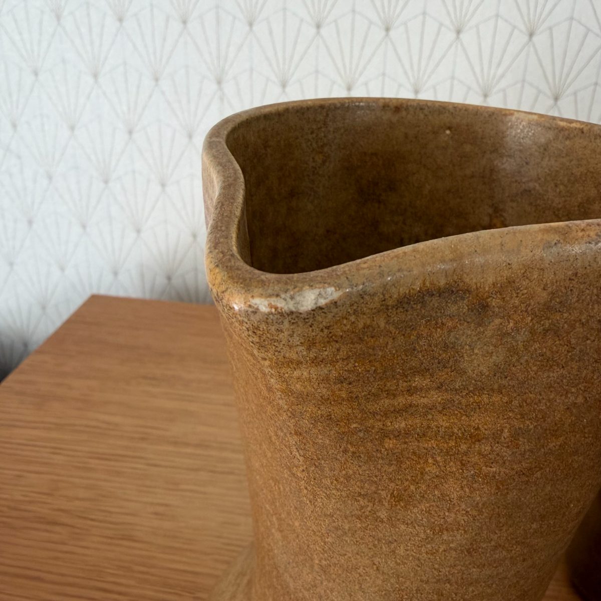 French Stoneware Pitcher Cups Set Vintage Midcentury Studio Pottery 0810263
