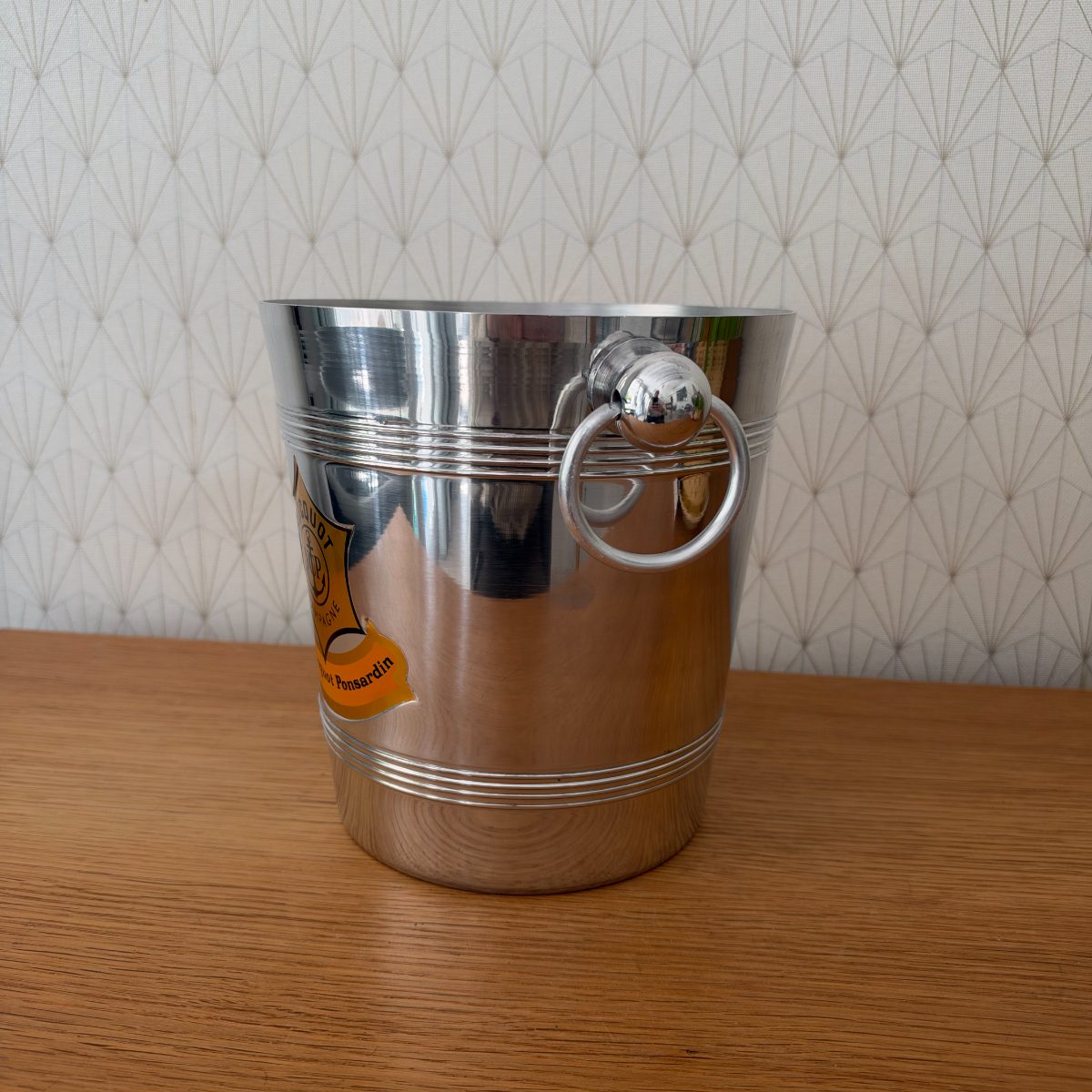 Vintage French Veuve Clicquot Champagne Ice Bucket Aluminum 20102619 Fleamarketfrance
