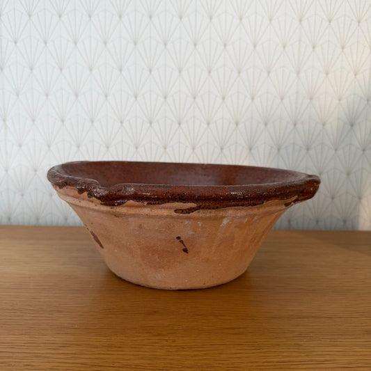 Antique French Terracotta Tian Bowl Glazed Earthenware Rustic Pottery 2610268 Fleamarketfrance