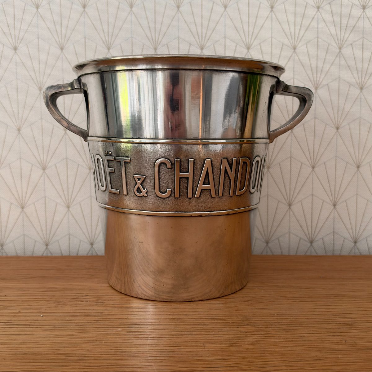 Vintage Moet Chandon French Champagne Ice Bucket Silver Copper 20102629 Fleamarketfrance