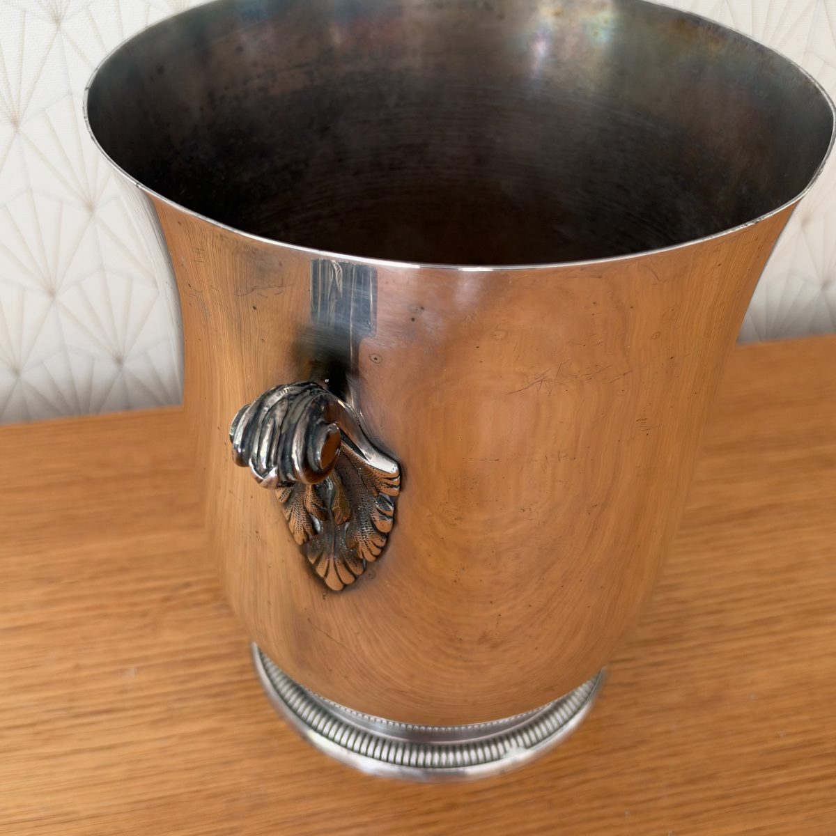 French Silver Plated Champagne Ice Bucket Ercuis Scroll Handles 20102630 Fleamarketfrance