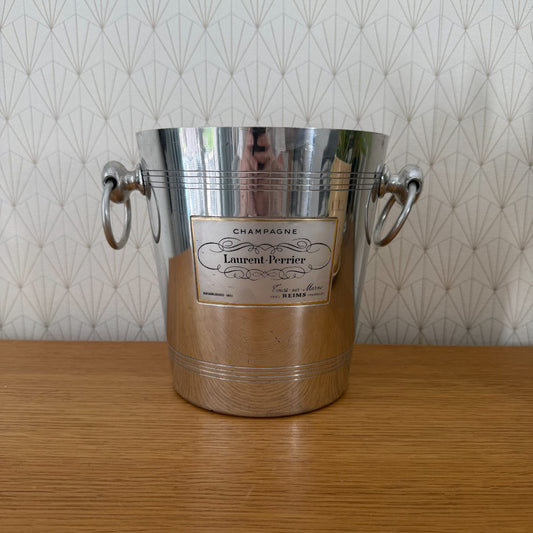 Vintage French Laurent-Perrier Champagne Ice Bucket Aluminum Argit 1010266 Fleamarketfrance