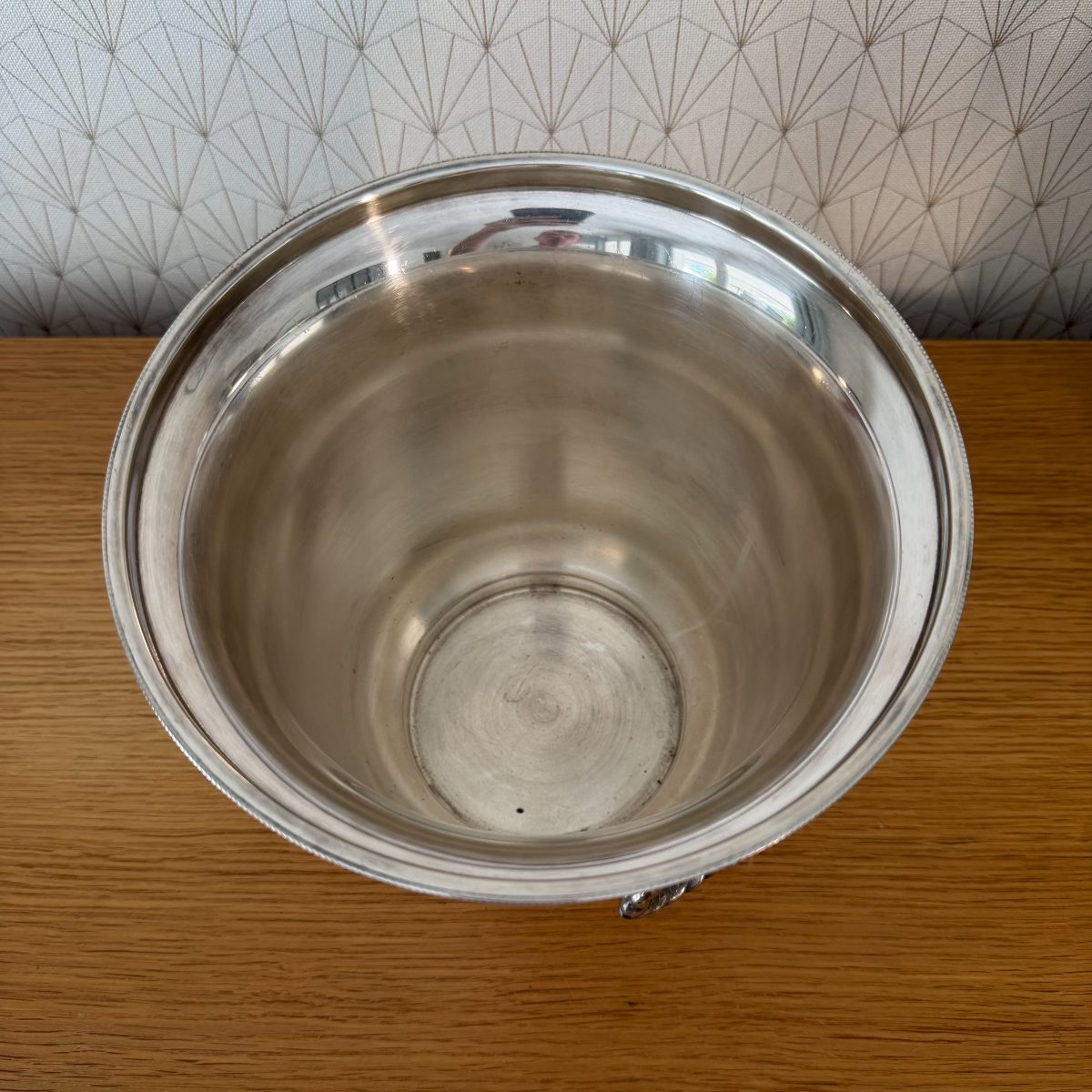 French Silver Plated Champagne Ice Bucket Lion Head Ring Handles 2610269 Fleamarketfrance