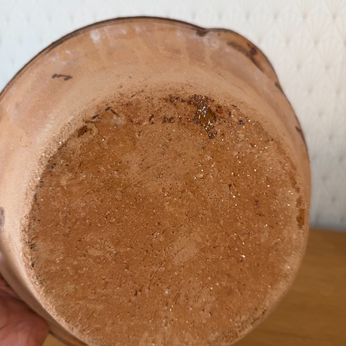 Antique French Terracotta Tian Bowl Glazed Earthenware Rustic Pottery 2610268 Fleamarketfrance