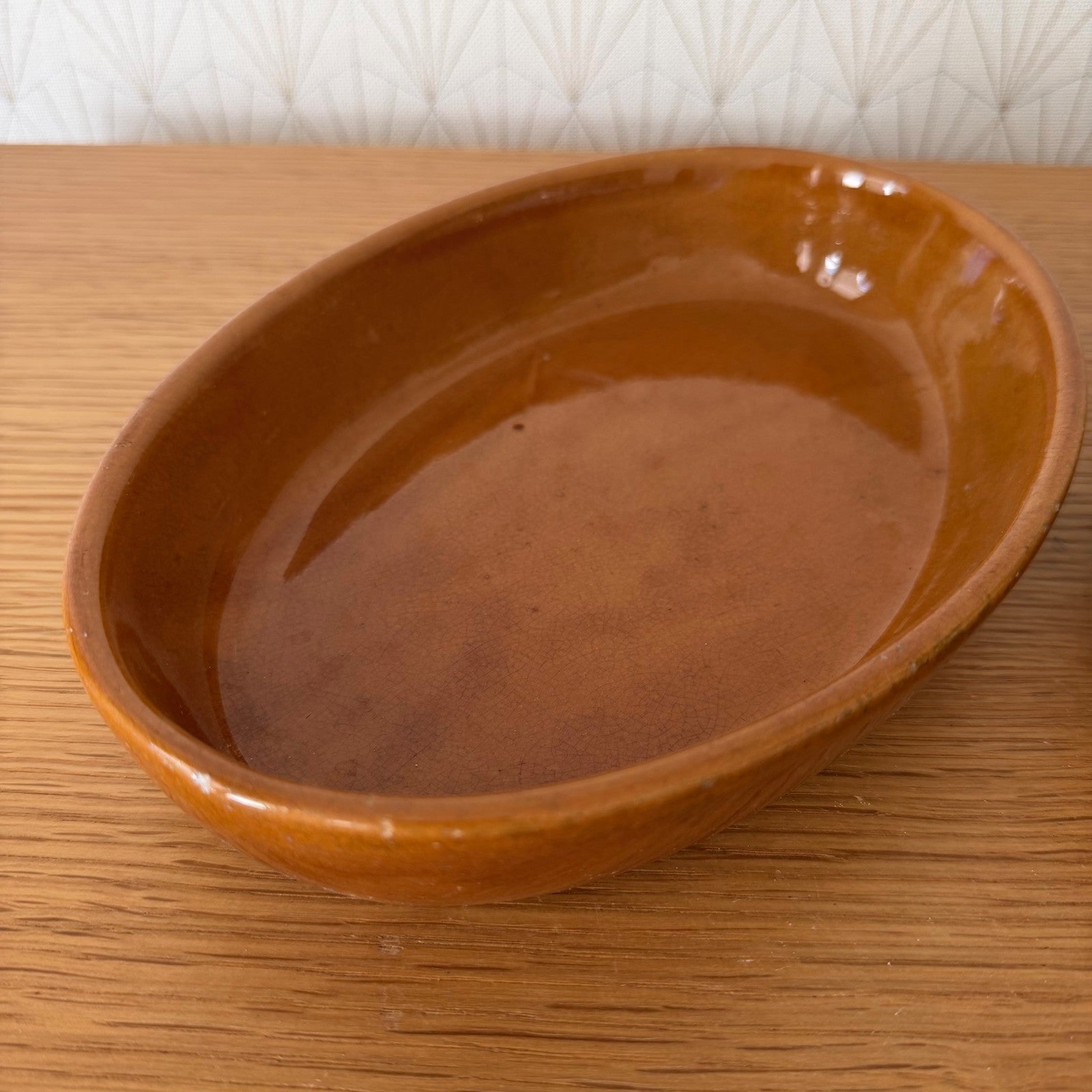 2 Vintage French Stoneware Gratin Dish Oval Rustic Pottery 1606266 Fleamarketfrance