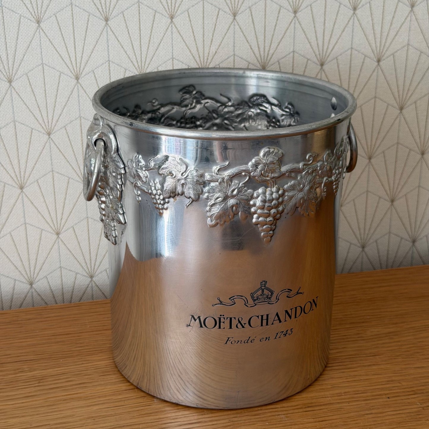 Vintage Moet Chandon Champagne Bucket French Aluminum Cooler 2706269 Charles Heidsieck