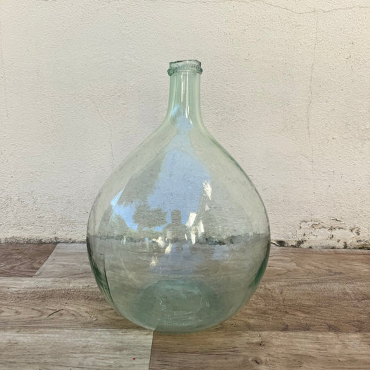 Old French clear glass Dame Jeanne Demi John Bottle bonbonne 1006247 Fleamarketfrance