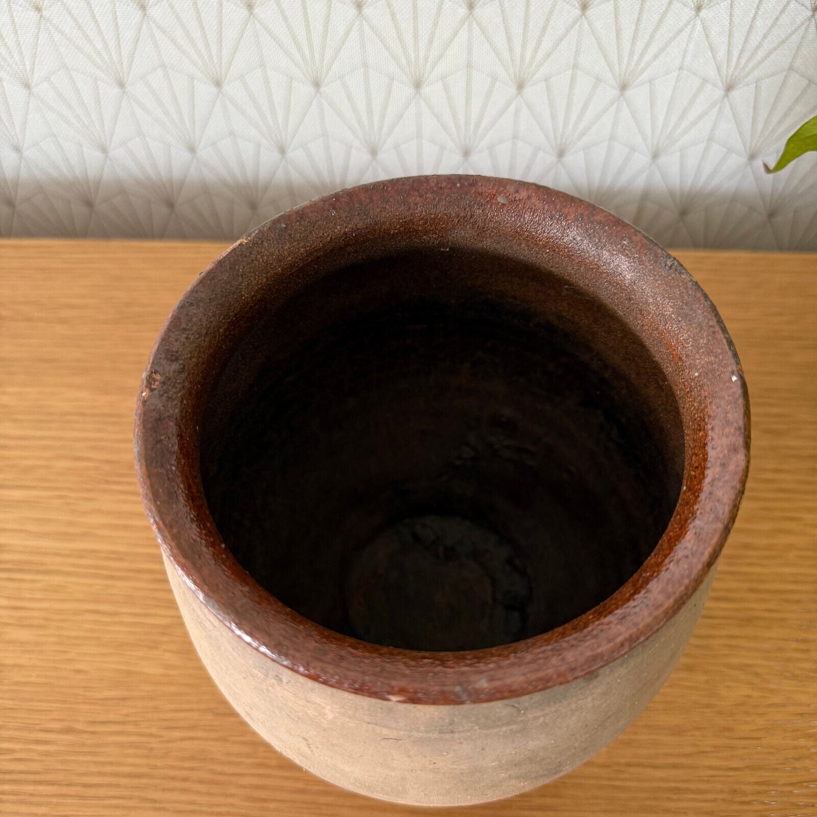 HANDMADE GLAZED TERRA COTTA ANTIQUE FRENCH CONFIT POT 2502253 - Fleamarketfrance