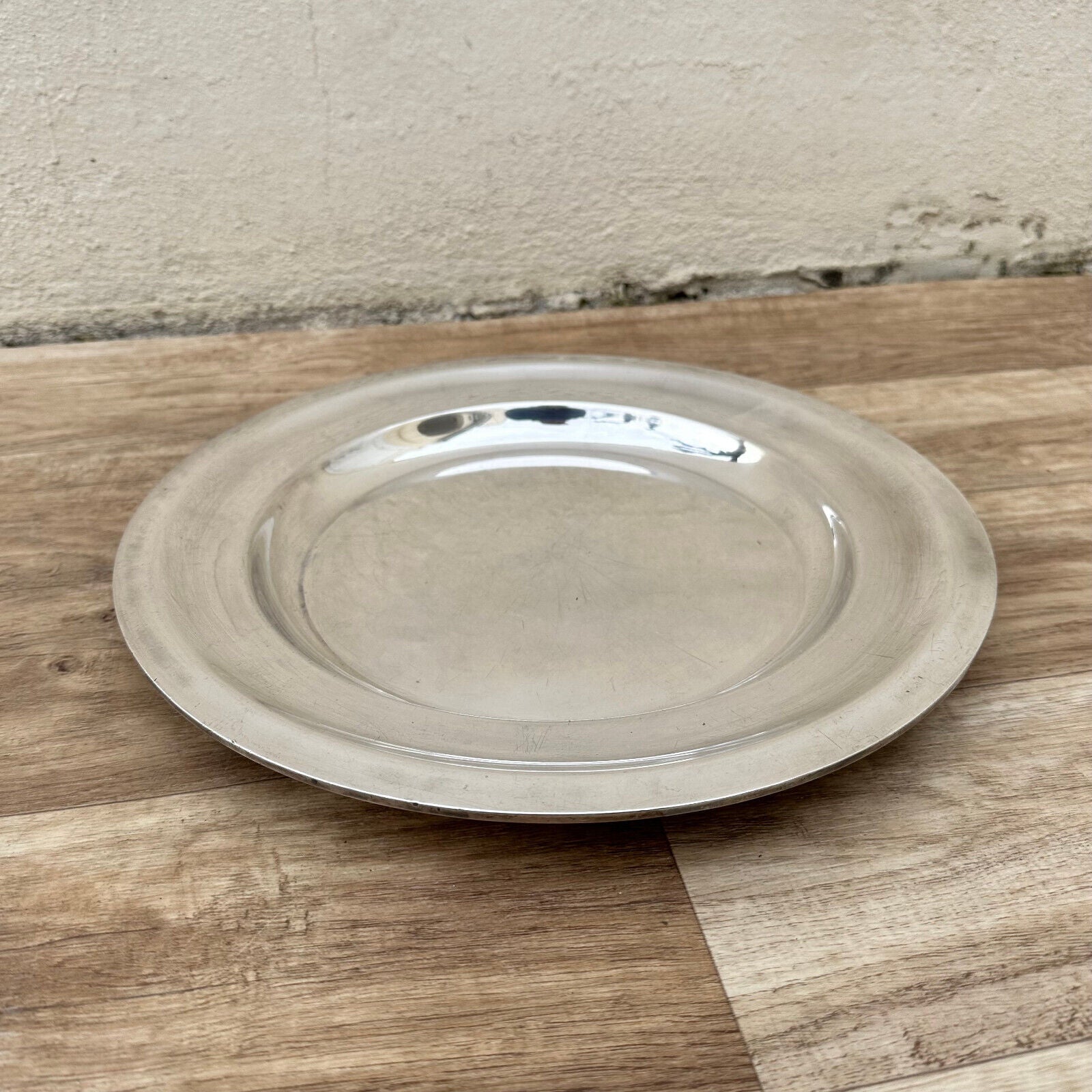 Christofle Vintage silverplate Serving Tray 12 1/2" round 1612237 BIG - Fleamarketfrance