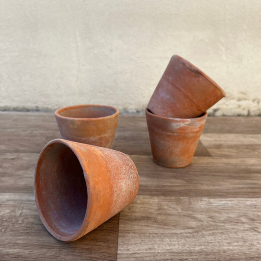 Vintage french Lot of 4 terracotta pots planter 10122214 - Fleamarketfrance