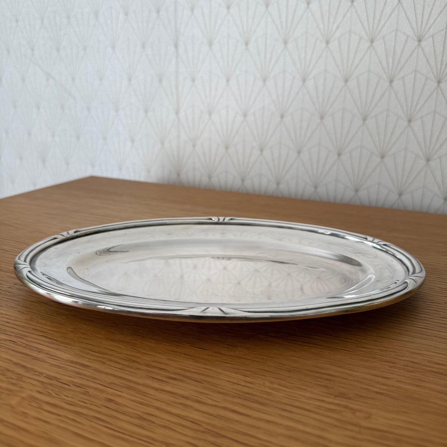 Vintage French Ercuis Silverplate Serving Tray Oval Brasserie 2106252 ercuis