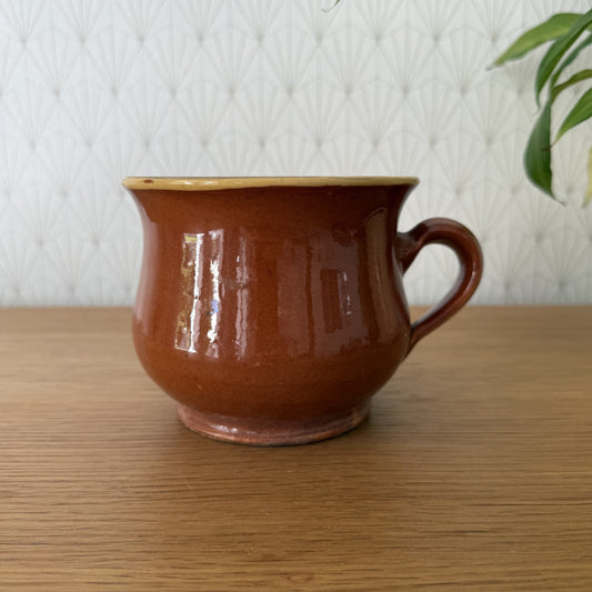 French Terracotta Soup Bowl Vintage Rustic Ceramic Kitchen 0409257 Fleamarketfrance : French vintage and antique decor