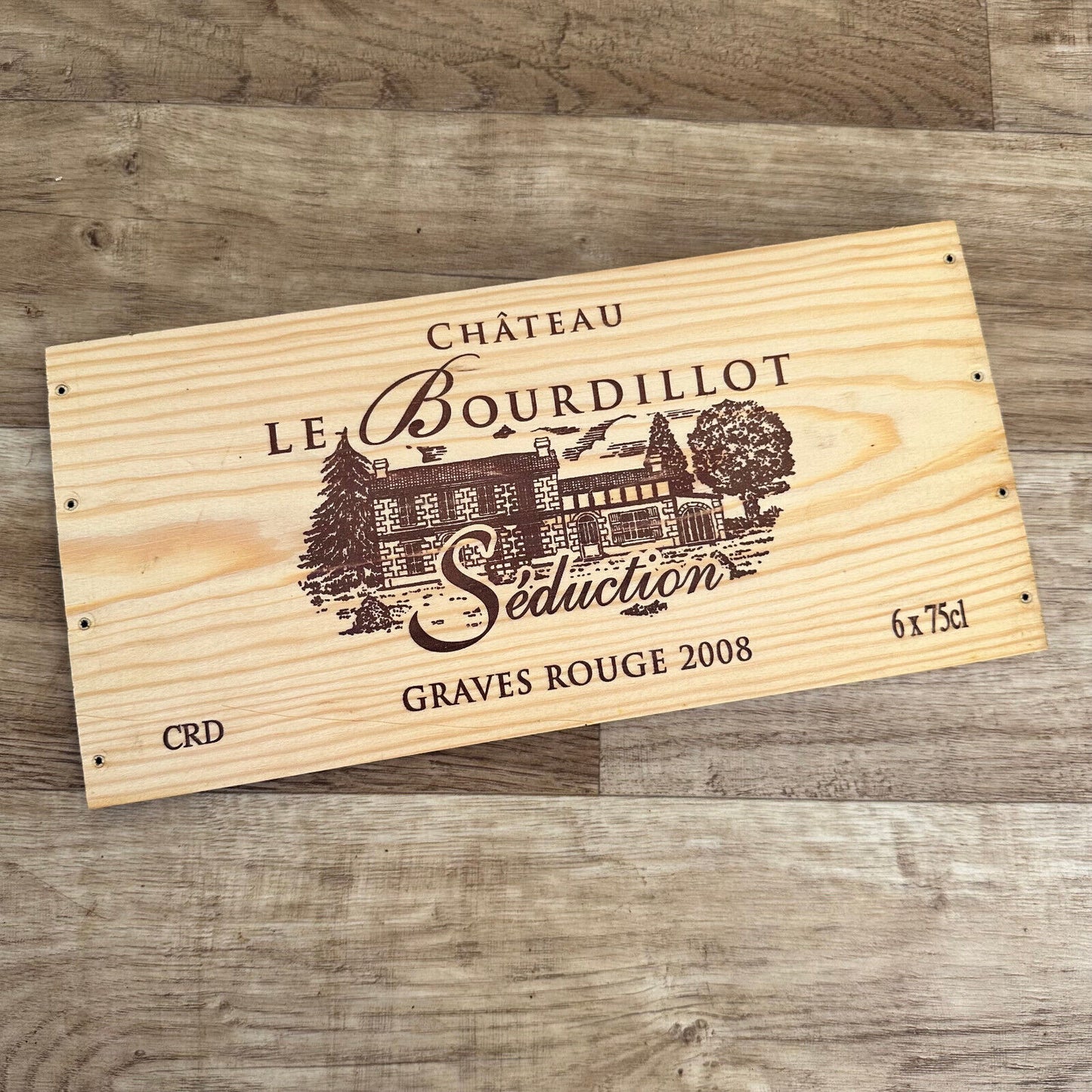 Wine Wood Crate Box Panel Vintage French wall sign BOURDILLOT 10022461 - Fleamarketfrance