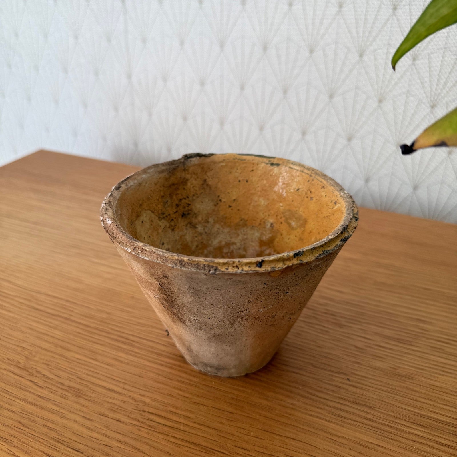 Antique French Resin Pot Tree Sap Collection Vessel Folk Art 0211254 Unbranded