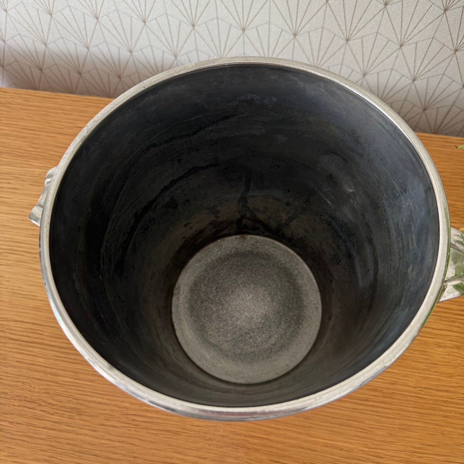 French Silver Champagne Bucket Ice Cooler Grape Handles Vintage 0904254 Fleamarketfrance