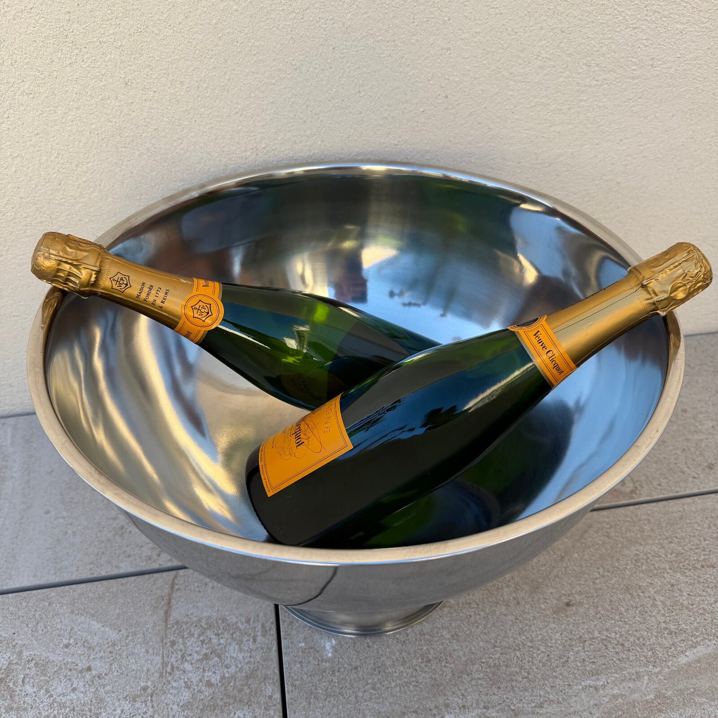 Vintage French Champagne Inox Ice Bucket Cooler Basin 1604254