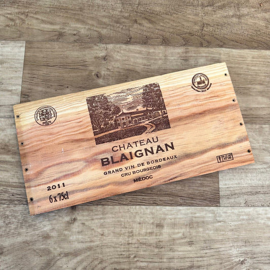 French Wine Crate Panel Chateau Blaignan Bordeaux Medoc Wood Decor 10022439 Unbranded