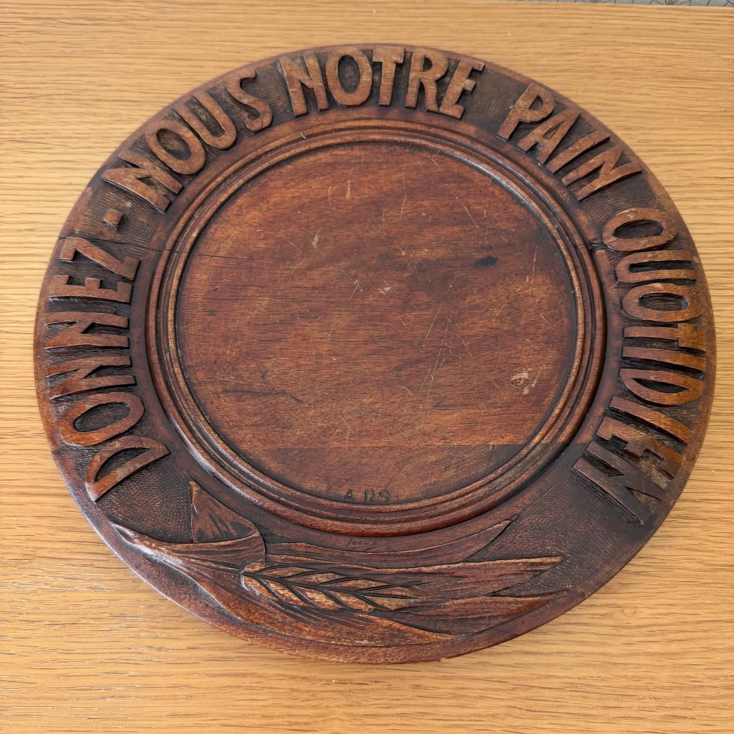 French Bread Board Notre Pain Quotidien Vintage Wood Cutting Board 25052614 Unbranded