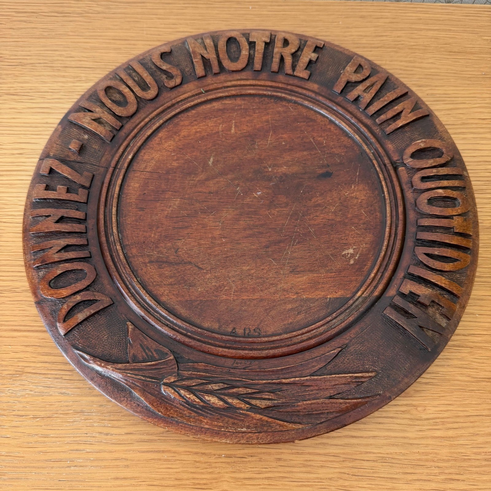 French Bread Board Notre Pain Quotidien Vintage Wood Cutting Board 25052614 Unbranded