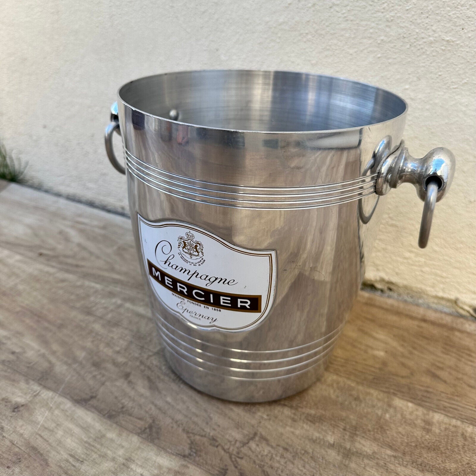 Vintage French Champagne Ice Bucket Cooler Made France MERCIER 07122313 Fleamarketfrance