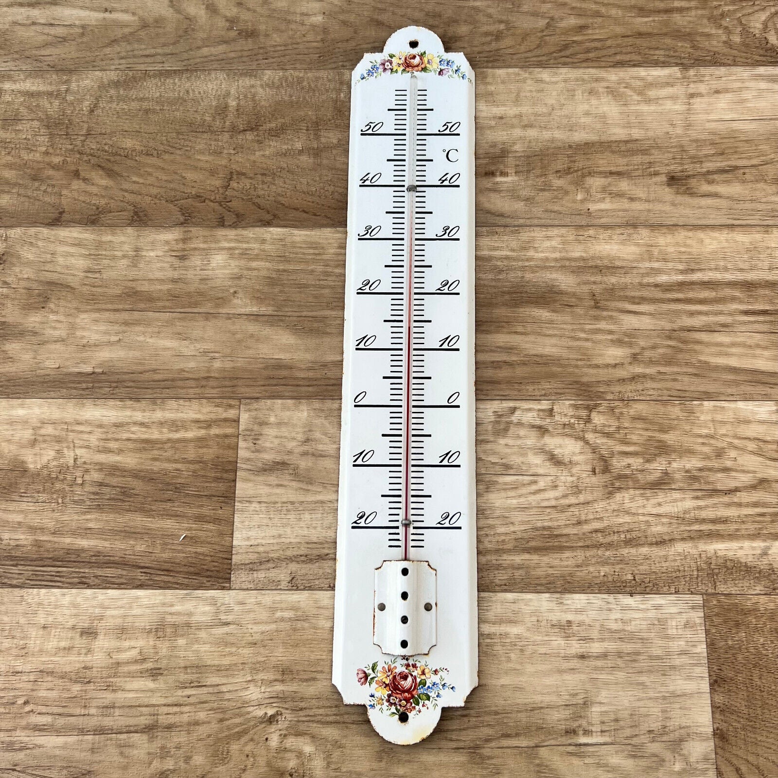 French Emalia French Enamel & Metal Thermometer Country flowers 1610241 - Fleamarketfrance