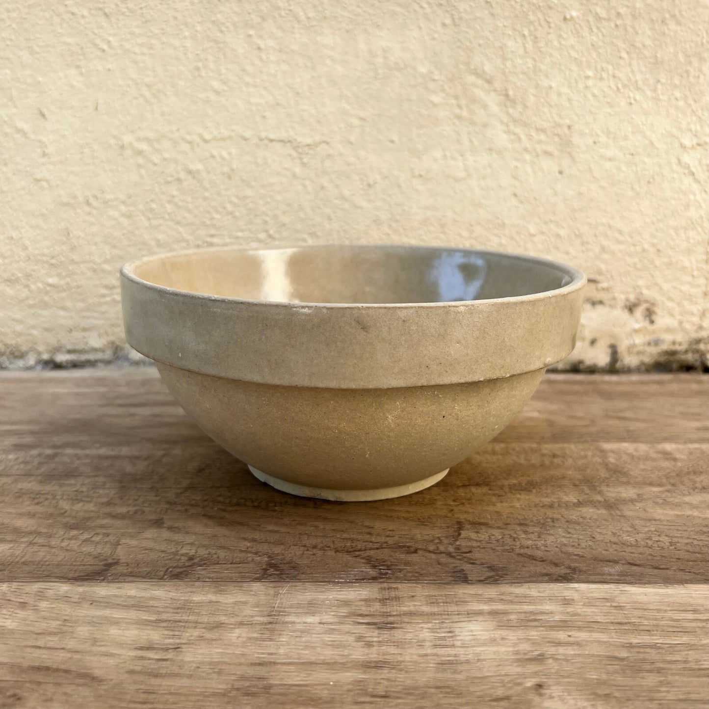 Vintage French Stoneware Mixing Bowl Salad Serving 19cm Provincial 0706229 Fleamarketfrance