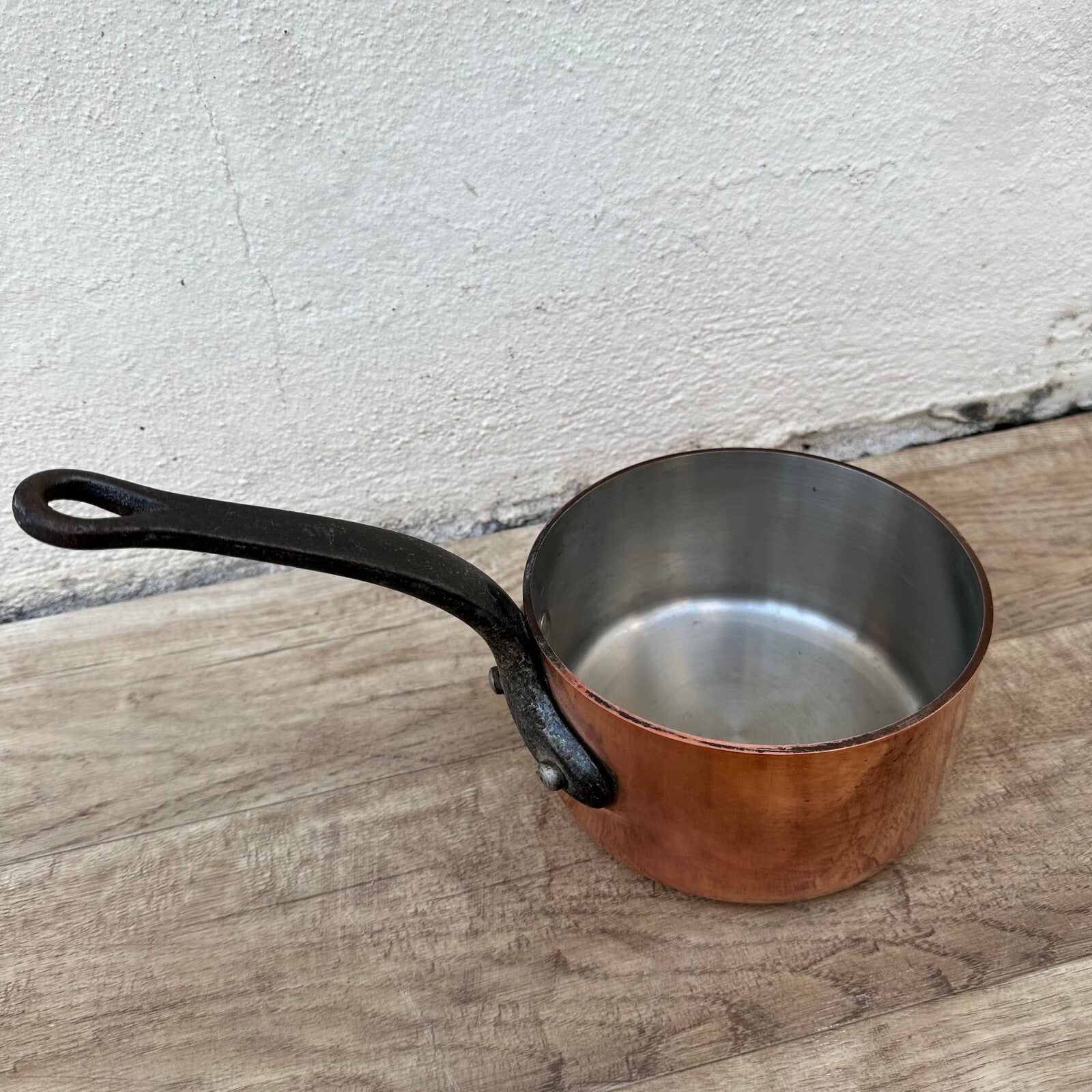 French Copper Saucepan Tin Lined Dehillerin Professional Cookware 20062414 Unbranded