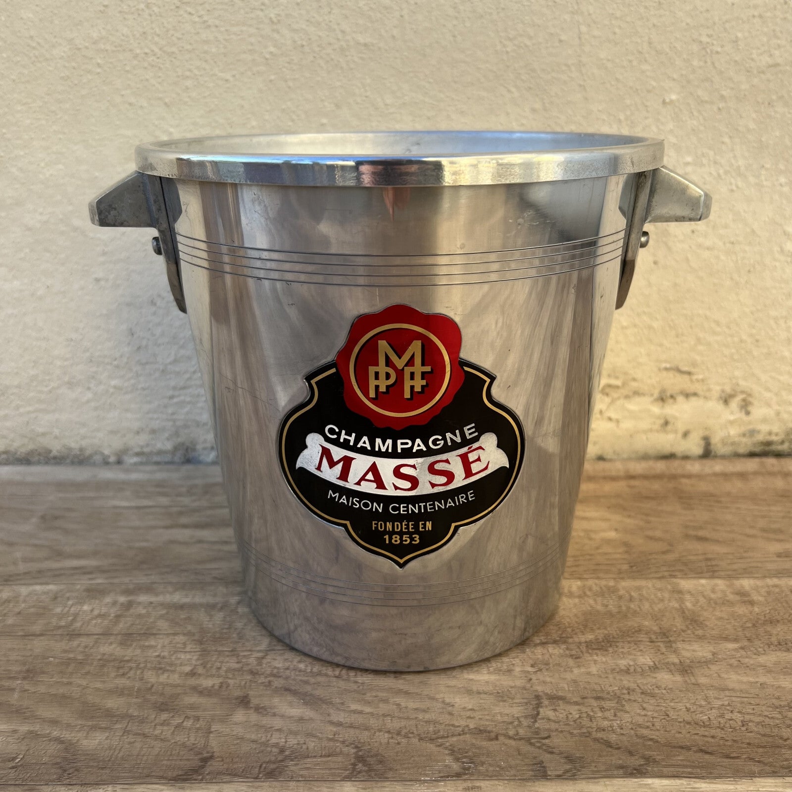Vintage French Champagne Ice Bucket Masse Silver Plated Cooler 09032516 Massé