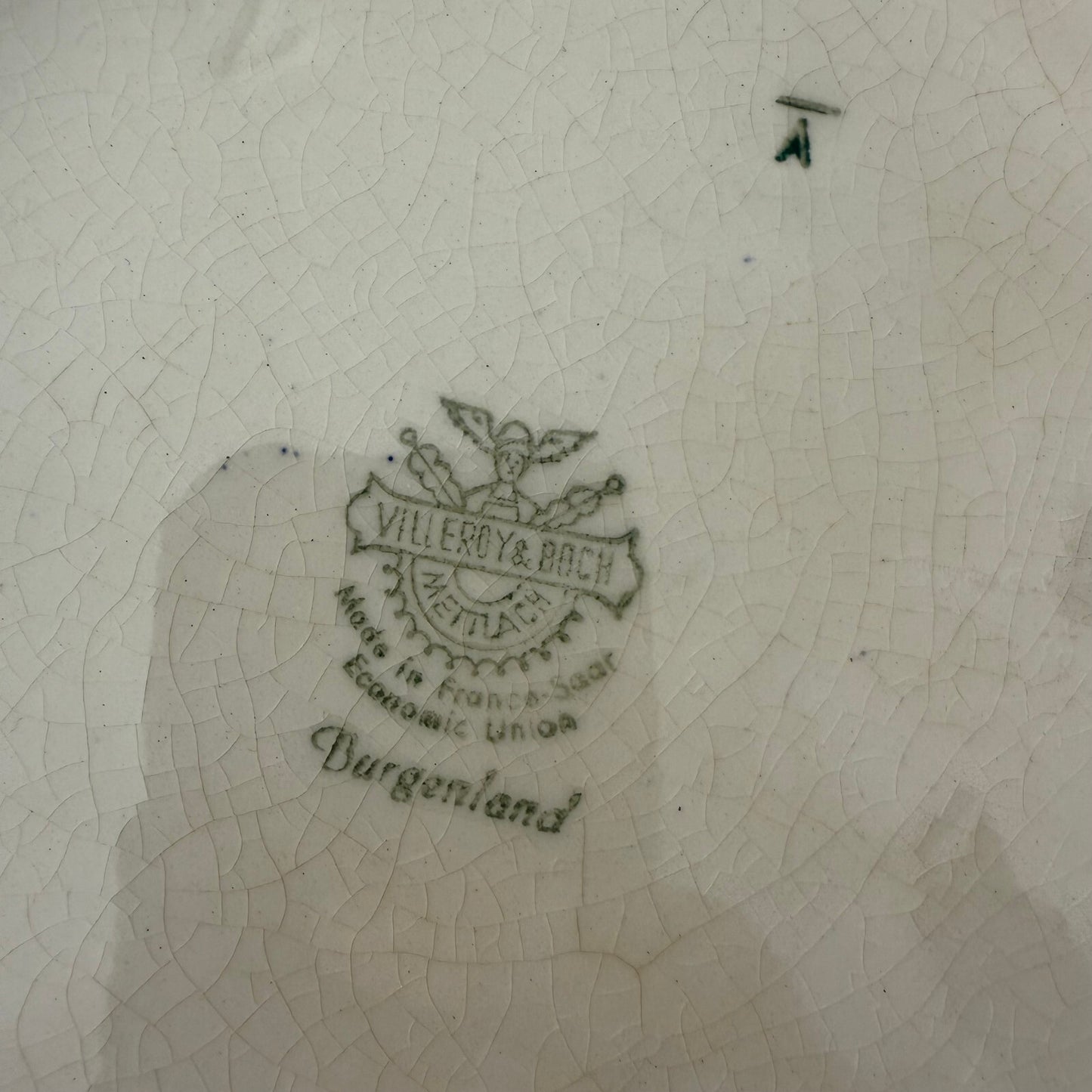 French Vintage Tureen Villeroy Boch Earthenware Flowers Fruits Blue Bowl 1906252