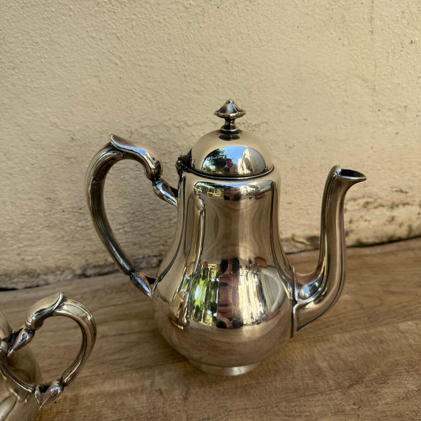 Christofle 3 Pc Silverplated Tea & Coffee Set Lidded Sugar & Creamer 02082423 - Fleamarketfrance