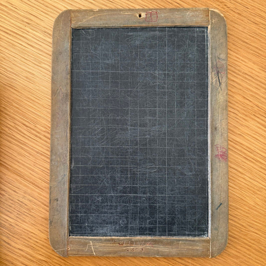 Vintage 2 Sided French Slate Board School Personal Chalk Board Slate 09022519 - Fleamarketfrance