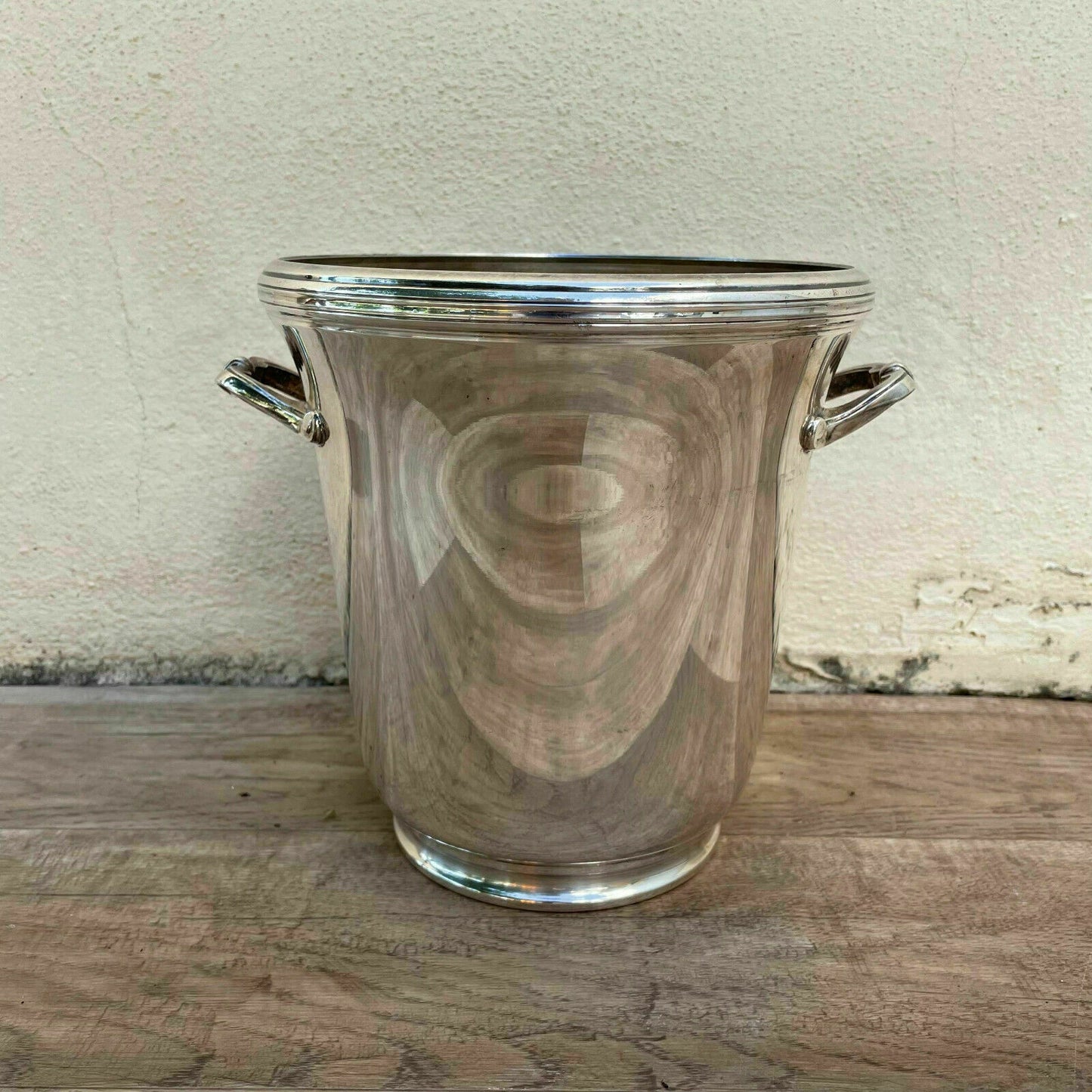 French Silver Plated Ice Bucket Champagne Cooler Vintage 1950s 01082131 Fleamarketfrance