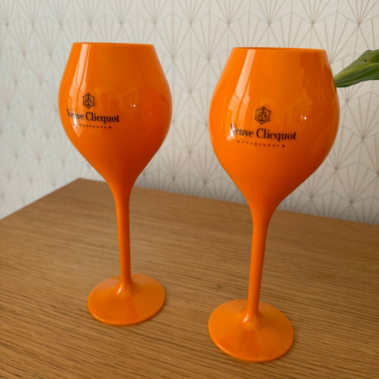 2 x Veuve Cliquot Clicquot Orange Glasses Flutes Cup Ice Champagne big 2508243 - Fleamarketfrance