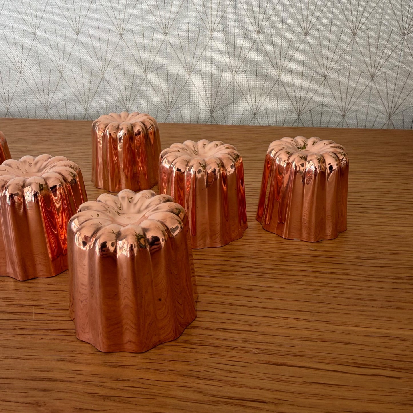 French Copper Canele Molds Set of 6 Traditional Baking Molds 13052613 Fleamarketfrance