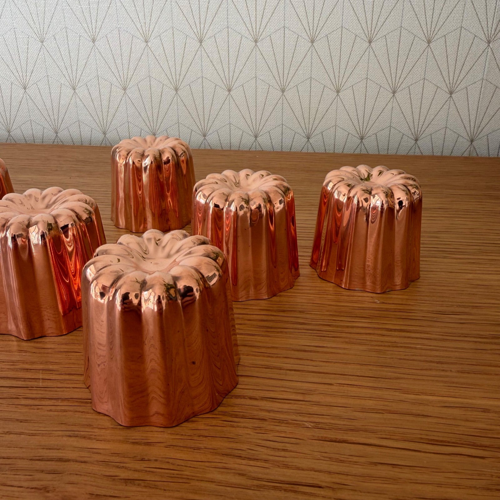 French Copper Canele Molds Set of 6 Traditional Baking Molds 13052613 Fleamarketfrance
