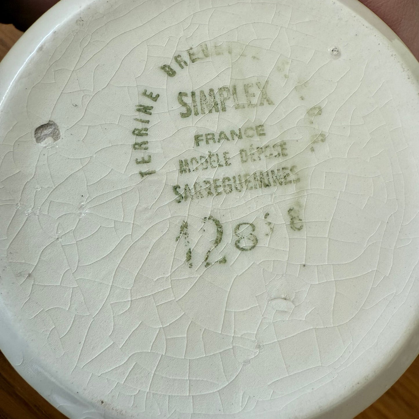 French Terrine Pot Sarreguemines Foie Gras Pate Dish Vintage 0112248 Unmarked