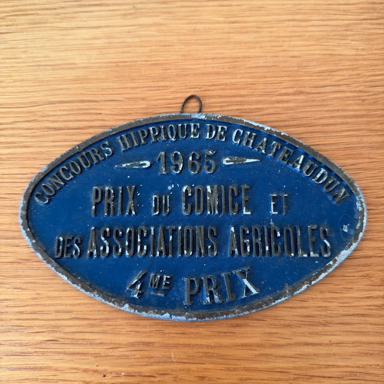 French Agricultural Plaque 1965 Chateaudun Prize Trophy Vintage Award 0802263 Fleamarketfrance