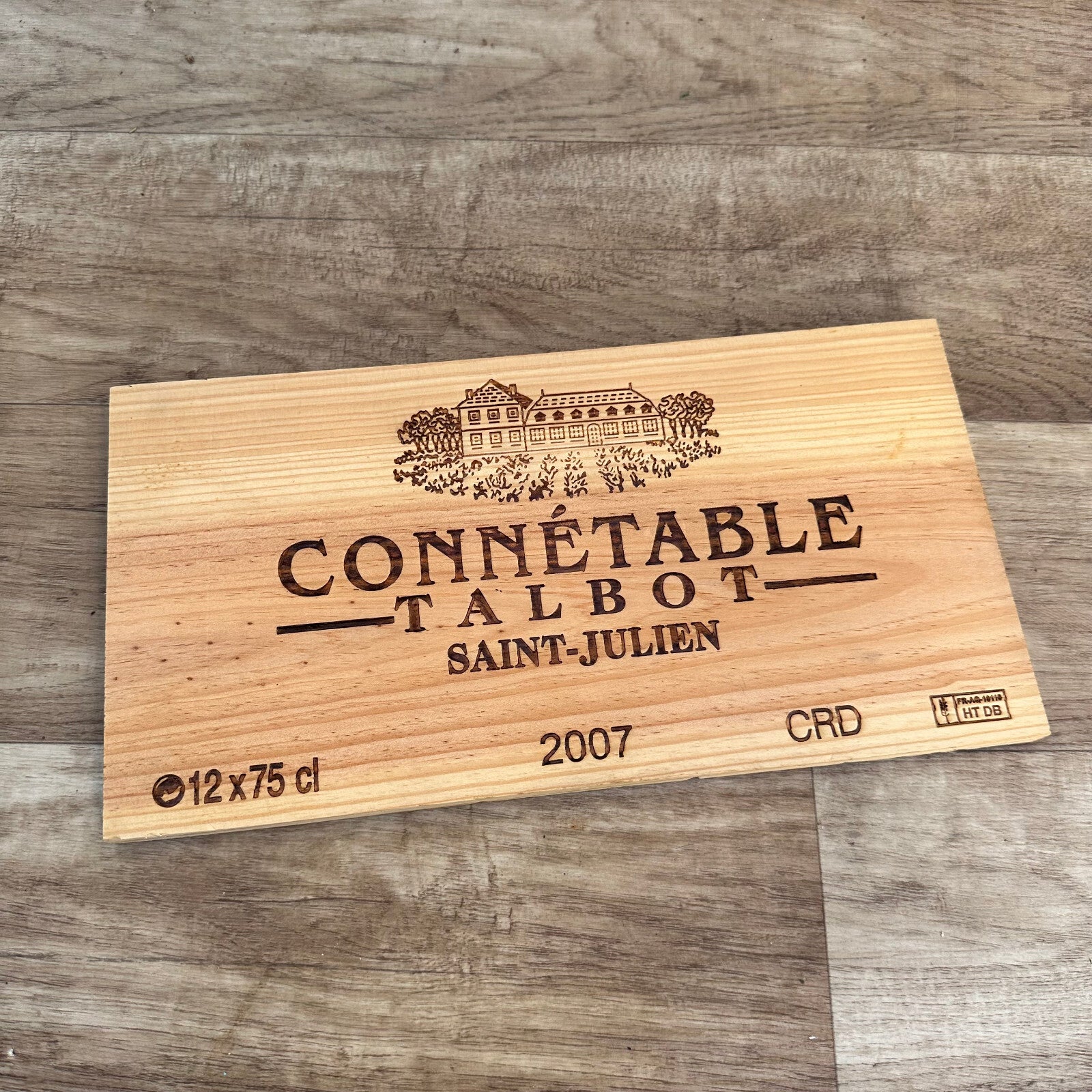 French Wine Crate Panel Connetable Talbot Saint-Julien 2007 Wood 10022421 Connétable Talbot