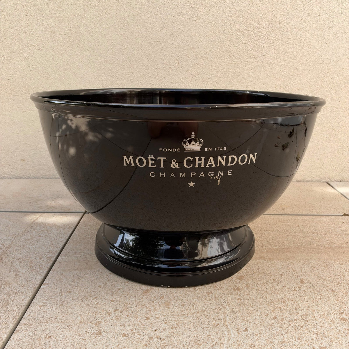 Moet Chandon Champagne Bucket Ice Bowl Large Black French 2909261