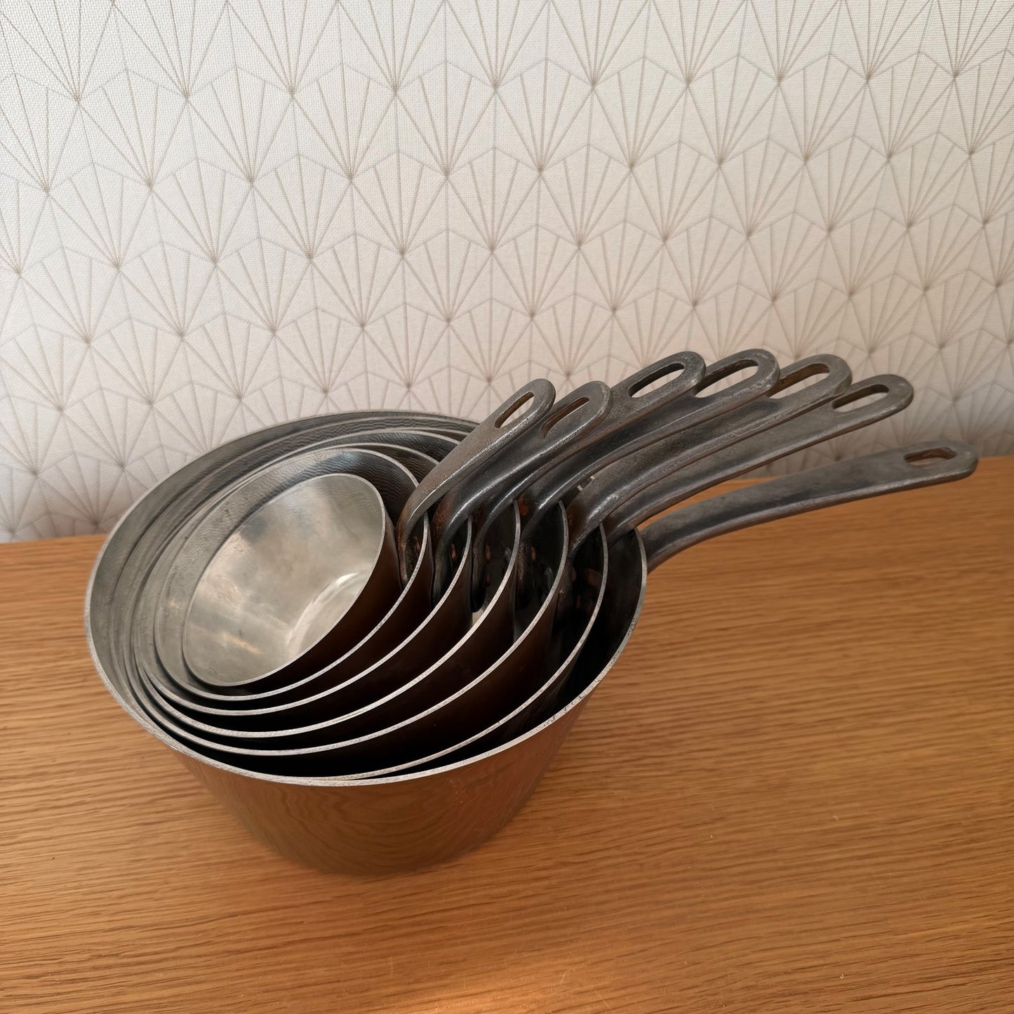 French Copper Pans Set Villedieu Serie Speciale Windsor 7 Pieces 13012624 Unbranded