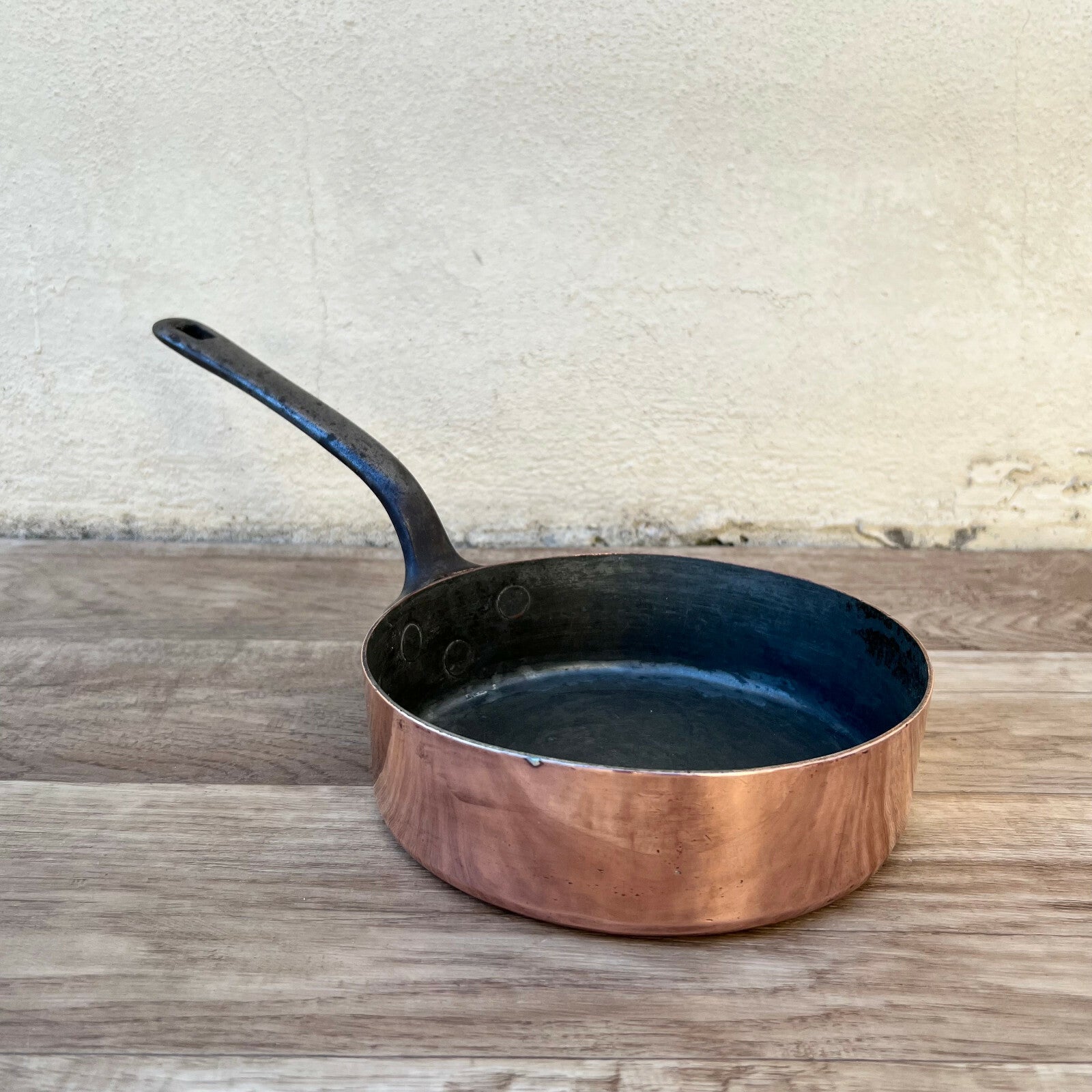 French Copper Sauteuse Pan Vintage Iron Handle Traditional Cookware 1203226 Unbranded