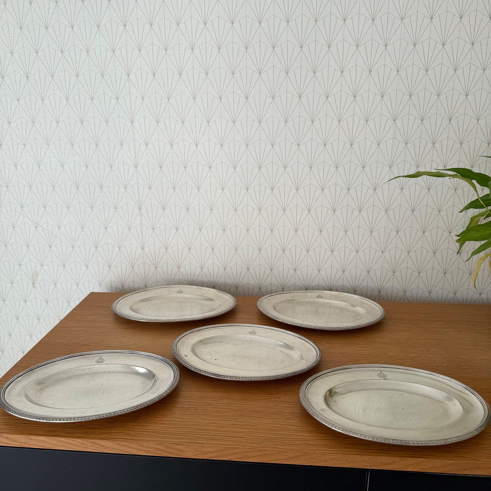 vintage set of 5 silverplate ravier hotel imperial menton 1805263 ercuis