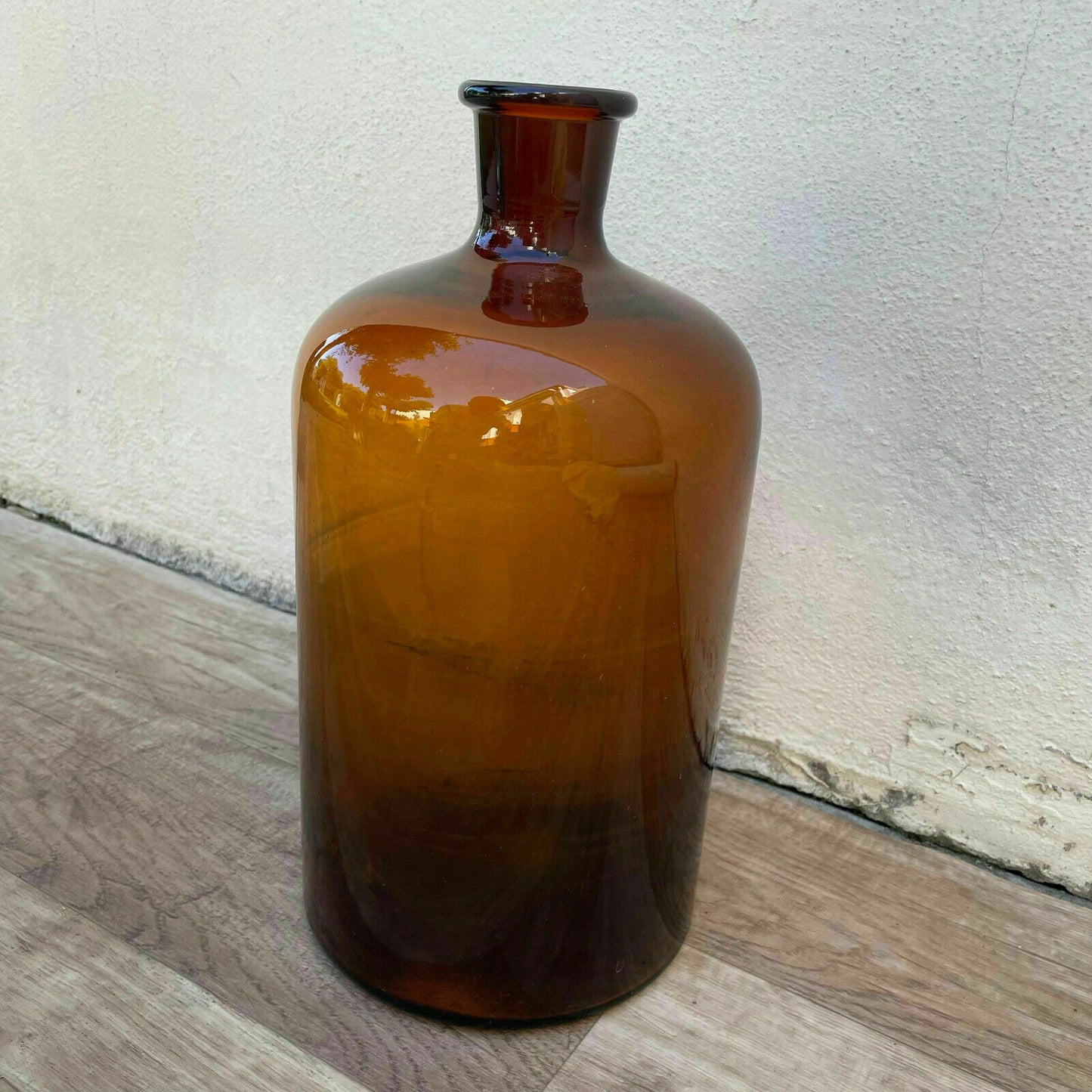 French Amber Apothecary Bottle Vintage Hand Blown Glass 1930s 26072125 Fleamarketfrance